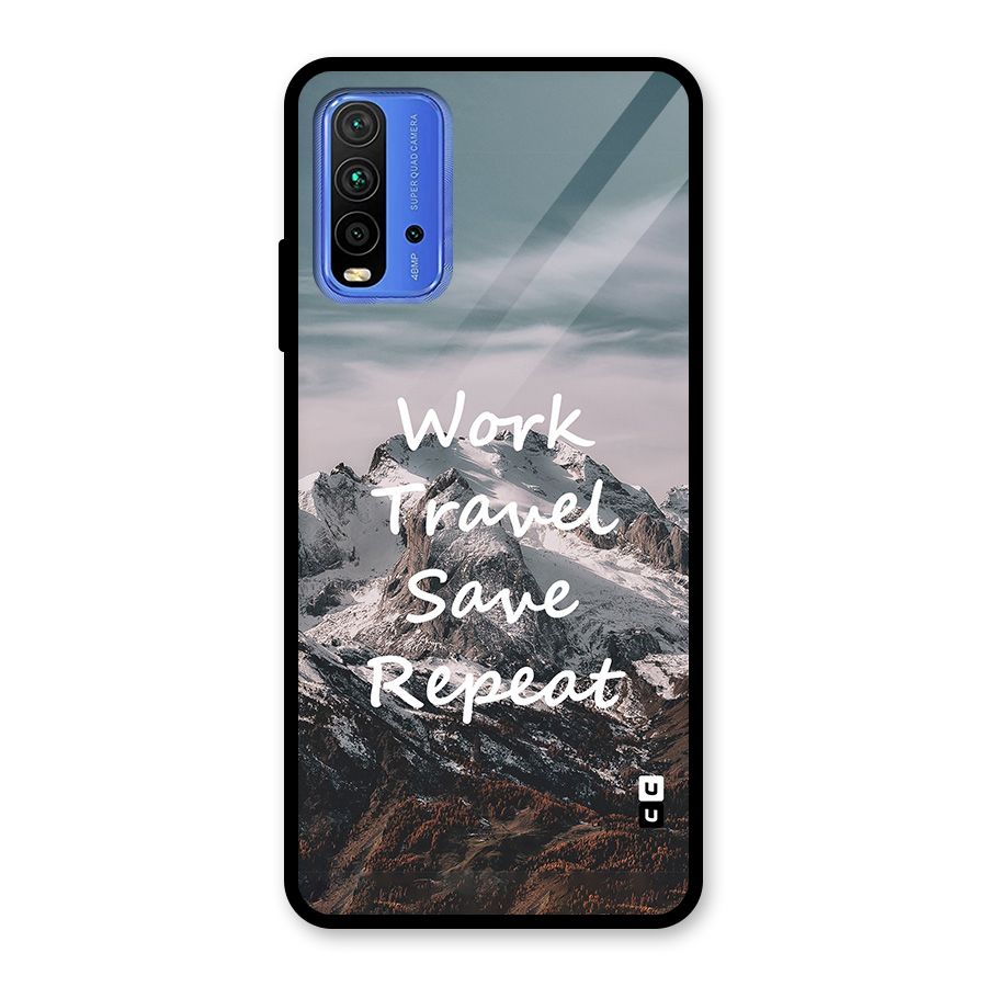 Work Travel Glass Back Case for Redmi 9 Power