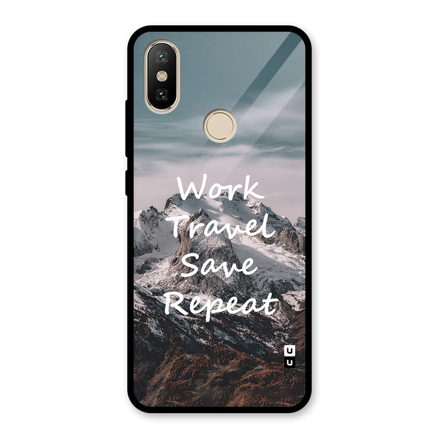 Work Travel Glass Back Case for Redmi A2