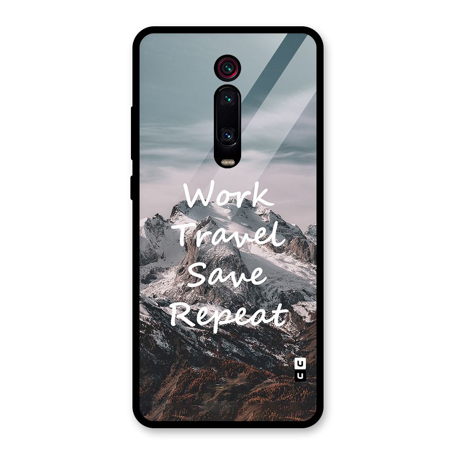 Work Travel Glass Back Case for Redmi K20 Pro