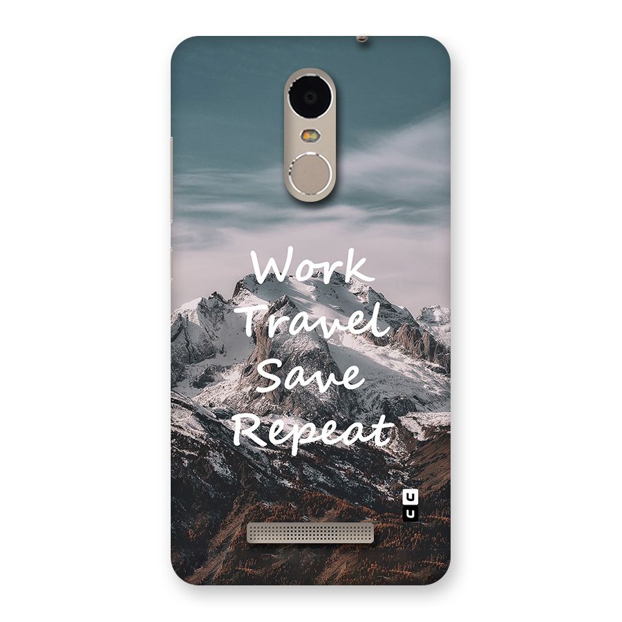 Work Travel Back Case for Redmi Note 3