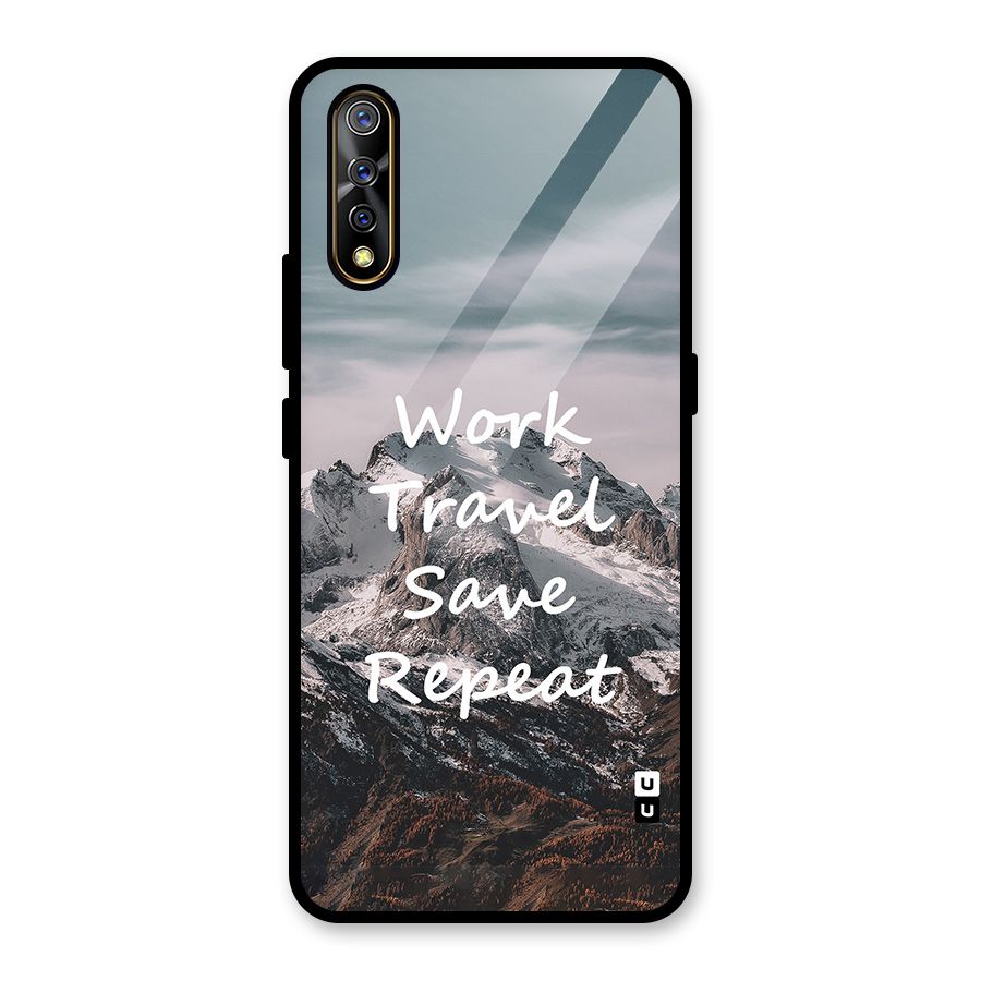 Work Travel Glass Back Case for Vivo S1