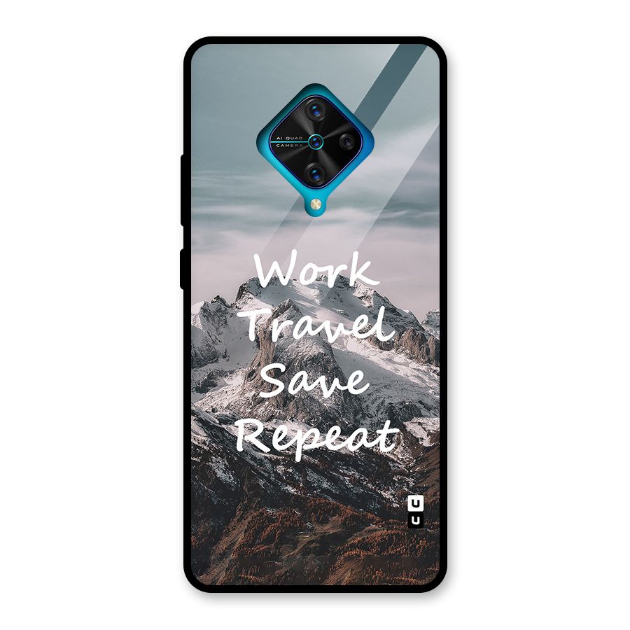 Work Travel Glass Back Case for Vivo S1 Pro