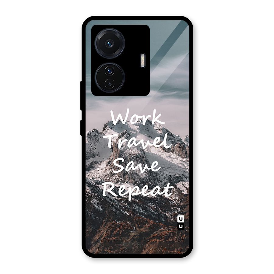 Work Travel Glass Back Case for Vivo T1 Pro
