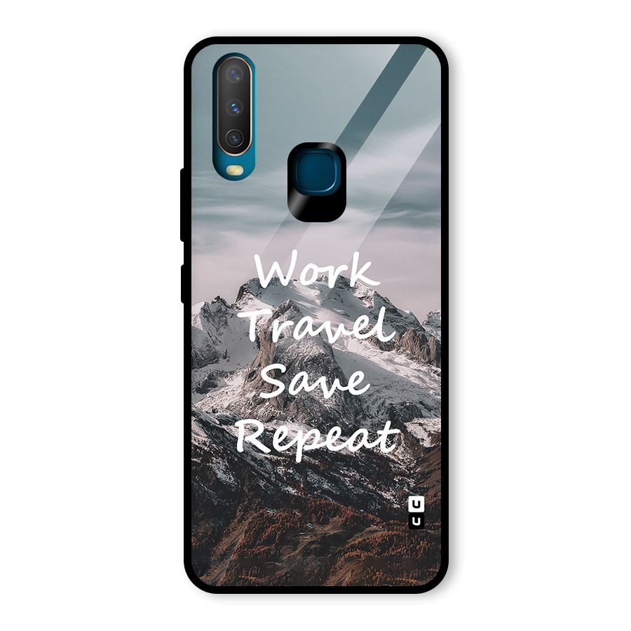 Work Travel Glass Back Case for Vivo U10
