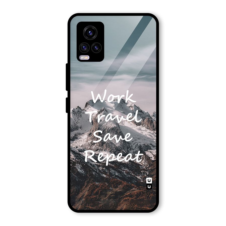 Work Travel Glass Back Case for Vivo V20 2021