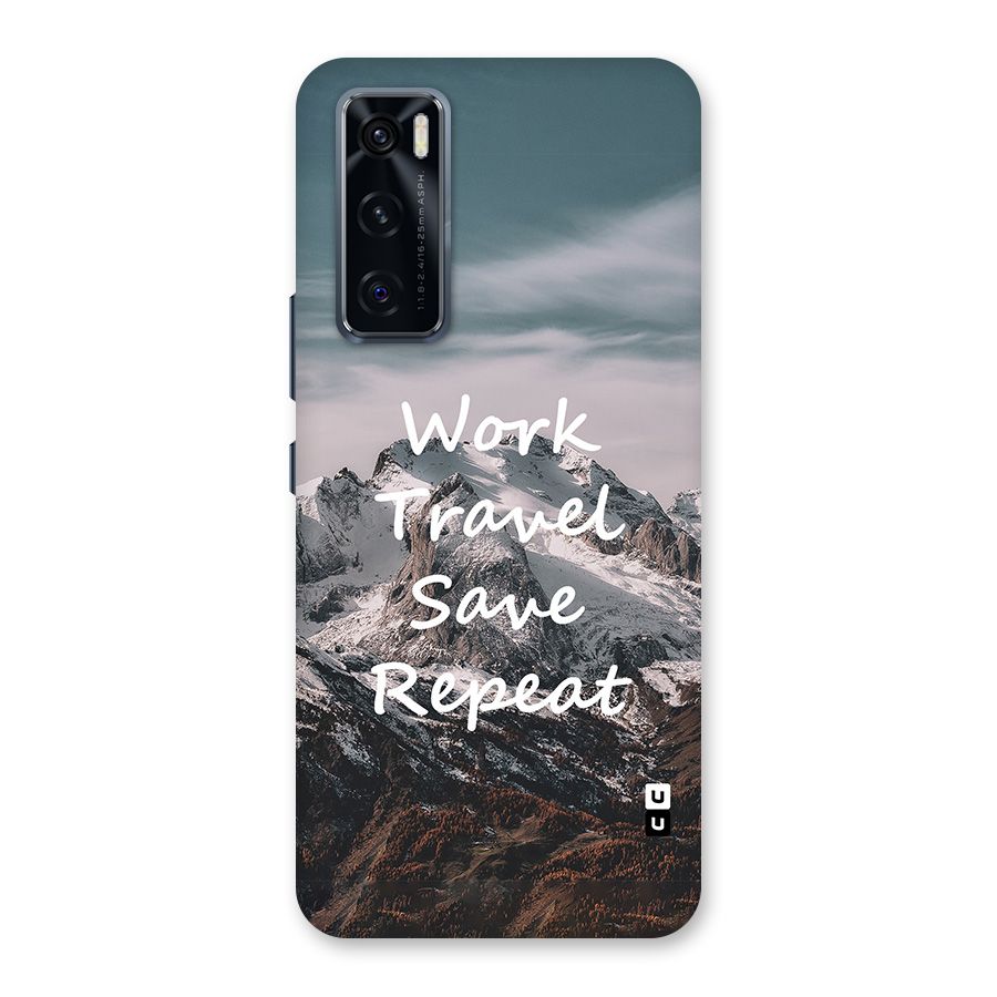 Work Travel Glass Back Case for Vivo V20 SE