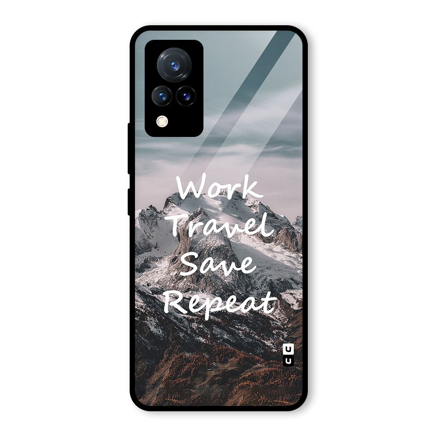 Work Travel Glass Back Case for Vivo V21 5G