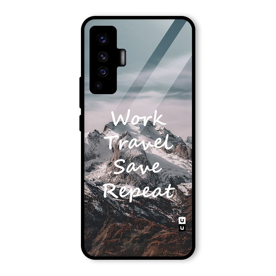Work Travel Glass Back Case for Vivo X50