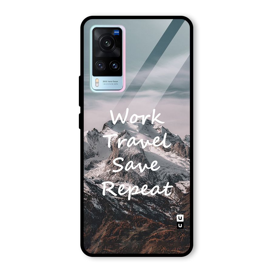 Work Travel Glass Back Case for Vivo X60