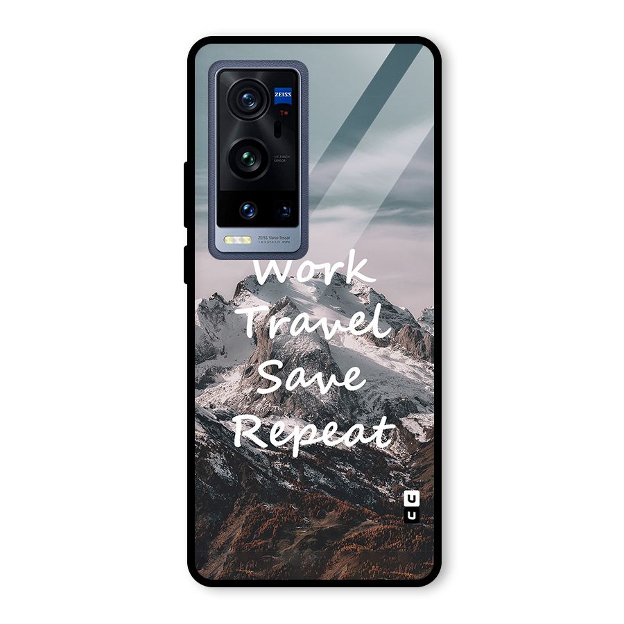 Work Travel Glass Back Case for Vivo X60 Pro Plus