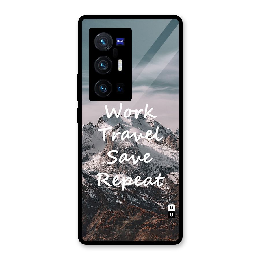 Work Travel Glass Back Case for Vivo X70 Pro Plus