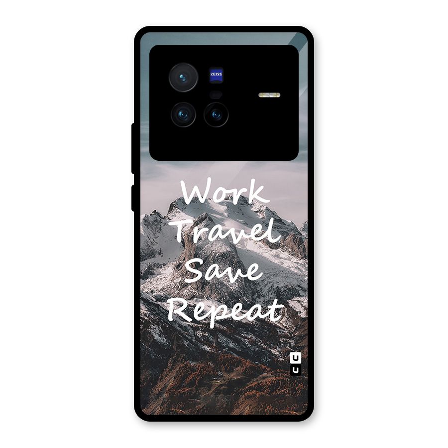 Work Travel Glass Back Case for Vivo X80