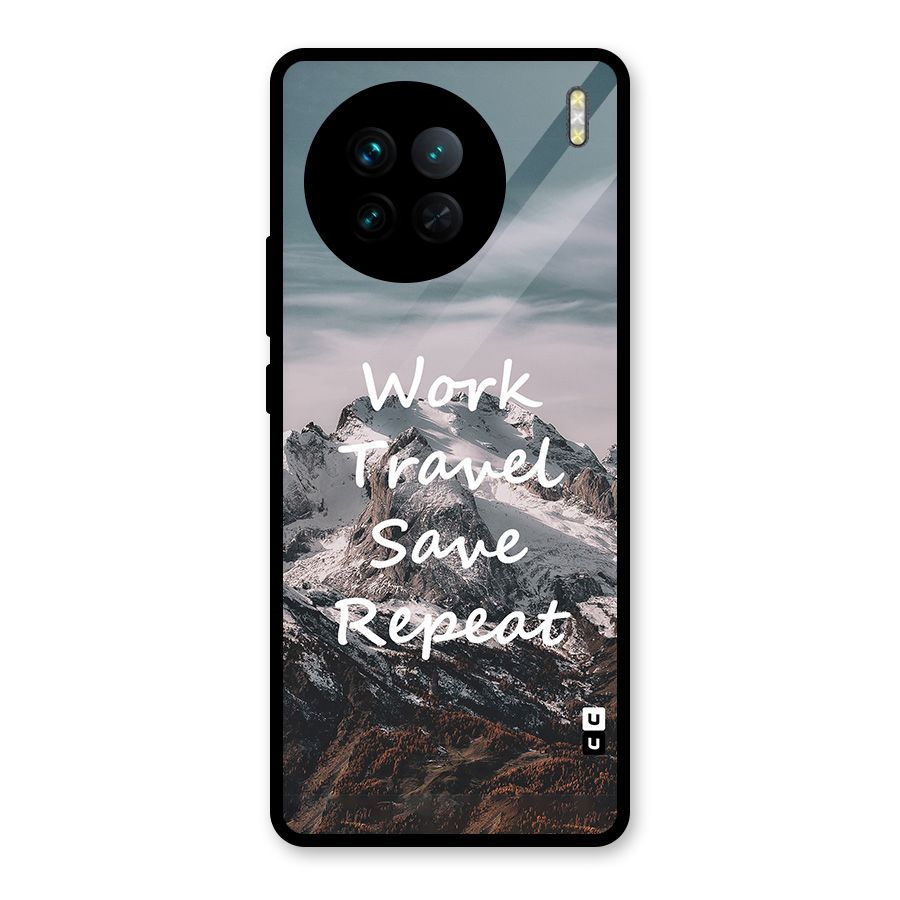 Work Travel Glass Back Case for Vivo X90