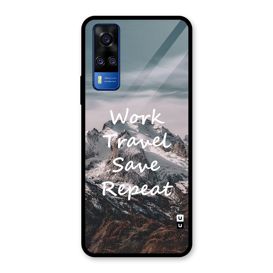 Work Travel Glass Back Case for Vivo Y31