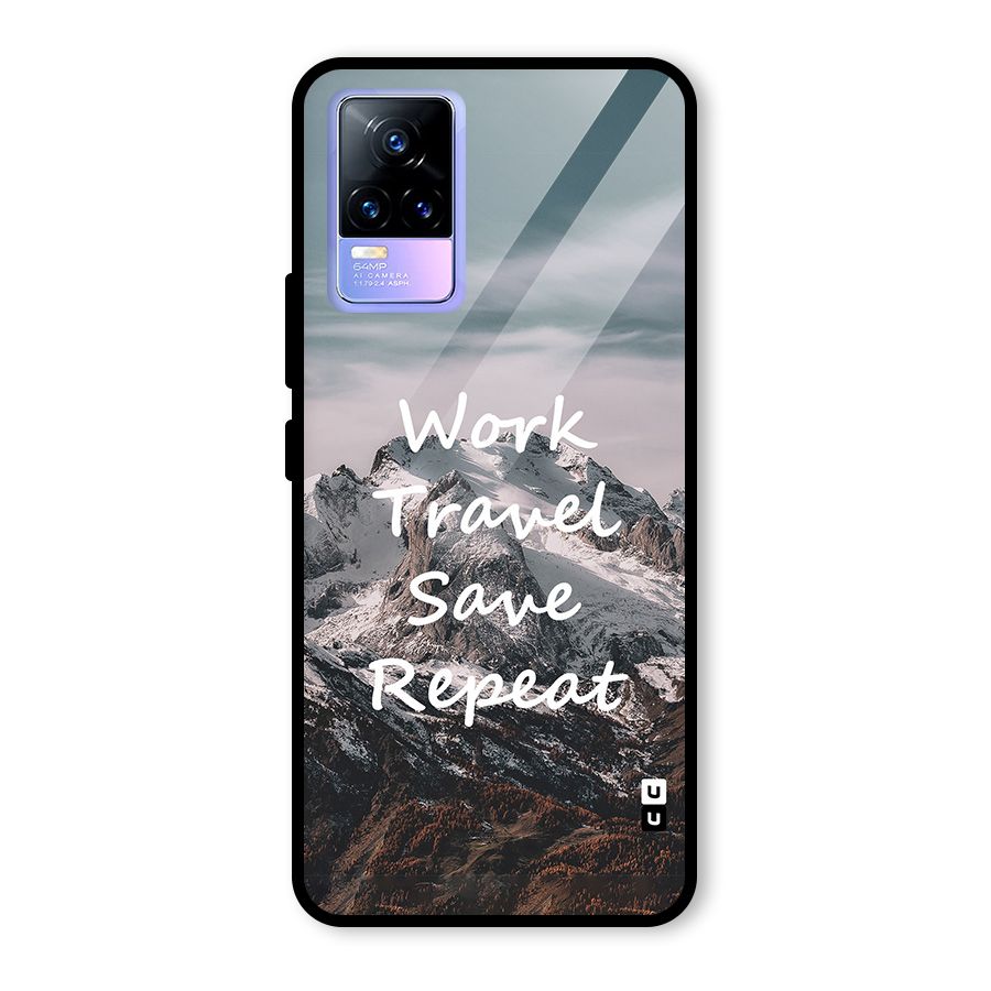 Work Travel Glass Back Case for Vivo Y73