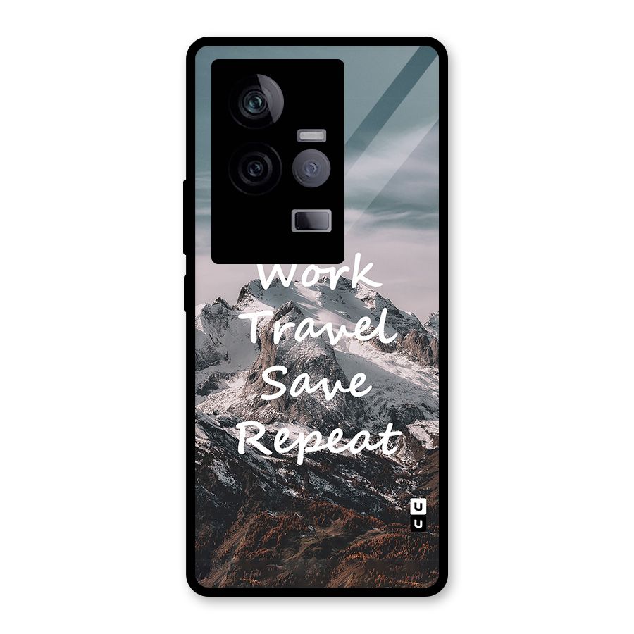 Work Travel Glass Back Case for Vivo iQOO 11 5G
