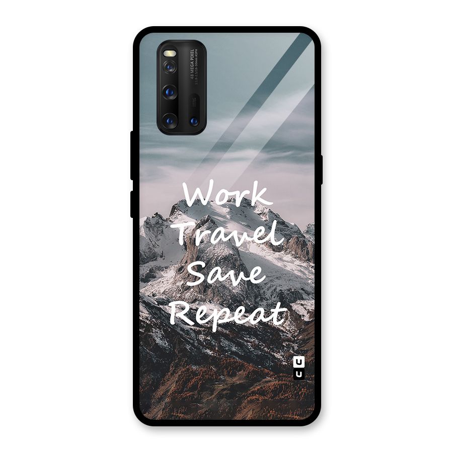 Work Travel Glass Back Case for Vivo iQOO 3