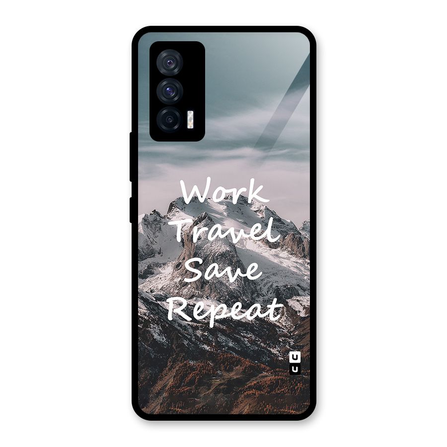 Work Travel Glass Back Case for Vivo iQOO 7 5G