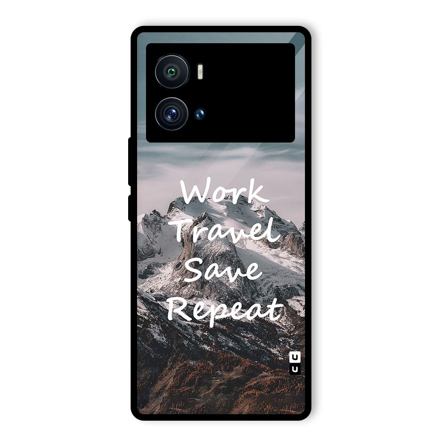 Work Travel Glass Back Case for Vivo iQOO 9 Pro