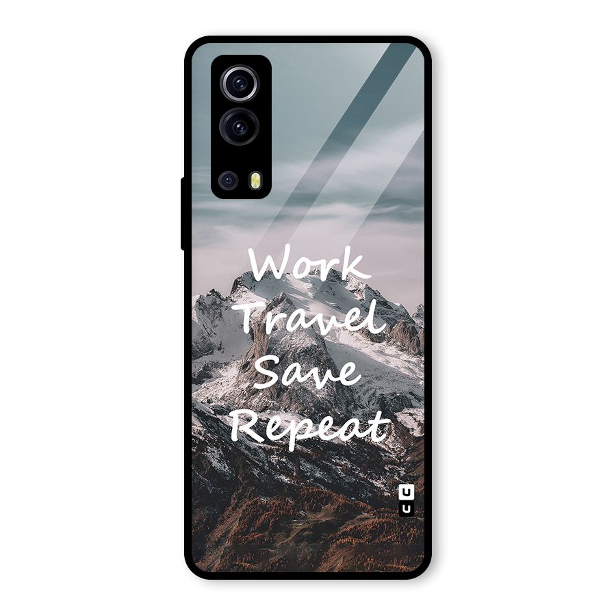 Work Travel Glass Back Case for Vivo iQOO Z3