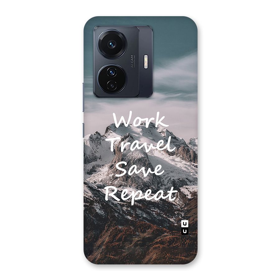 Work Travel Glass Back Case for Vivo iQOO Z6 Pro