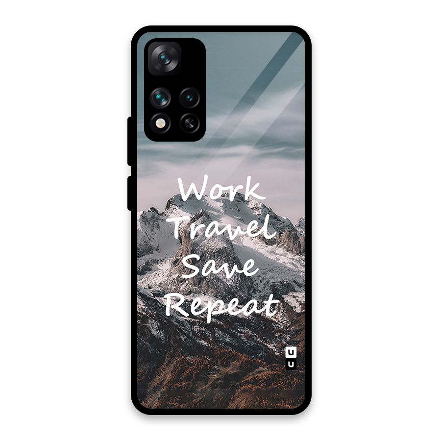Work Travel Glass Back Case for Xiaomi 11i HyperCharge 5G