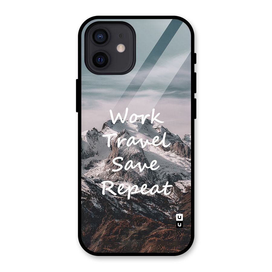 Work Travel Glass Back Case for iPhone 12