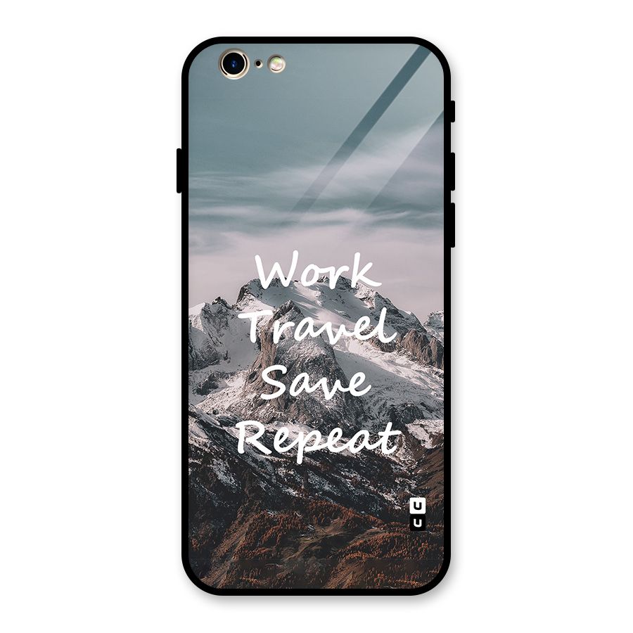 Work Travel Glass Back Case for iPhone 6 6S