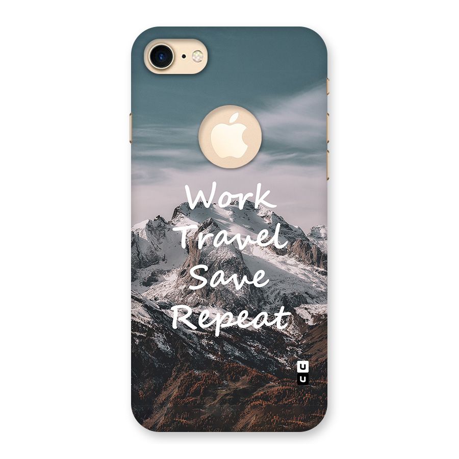 Work Travel Back Case for iPhone 7 Logo Cut