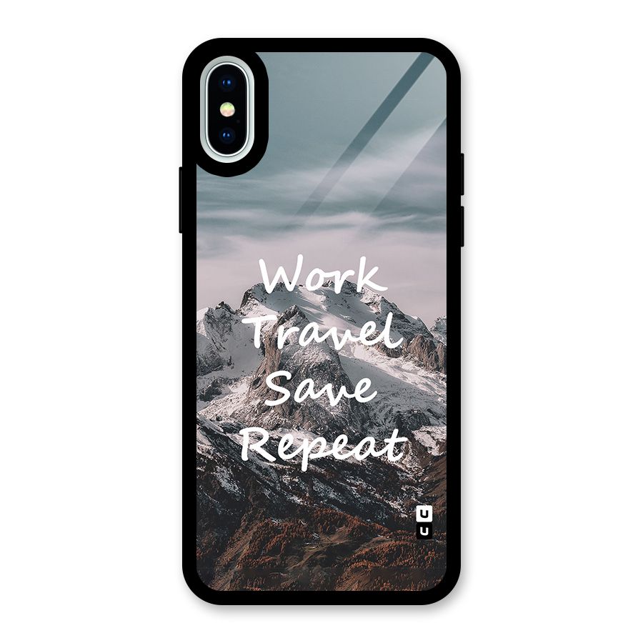 Work Travel Glass Back Case for iPhone X