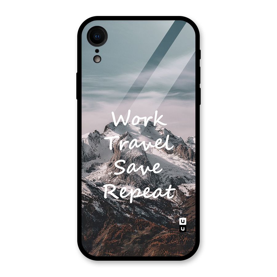 Work Travel Glass Back Case for iPhone XR