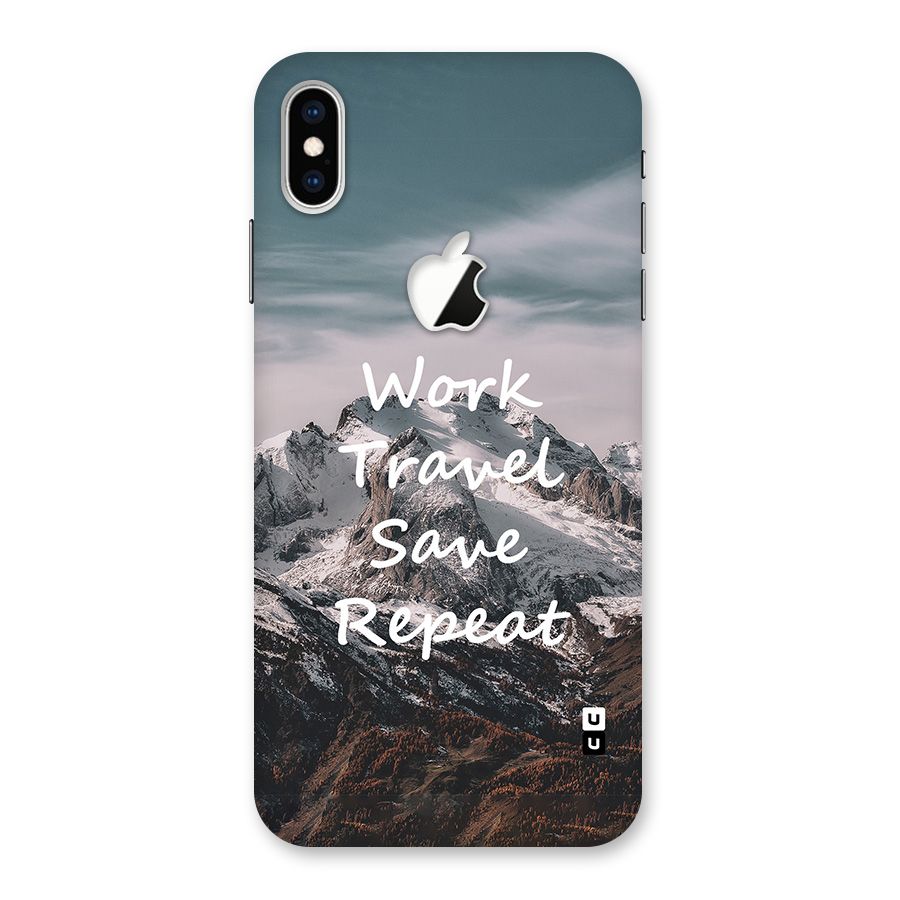 Work Travel Back Case for iPhone XS Max Apple Cut