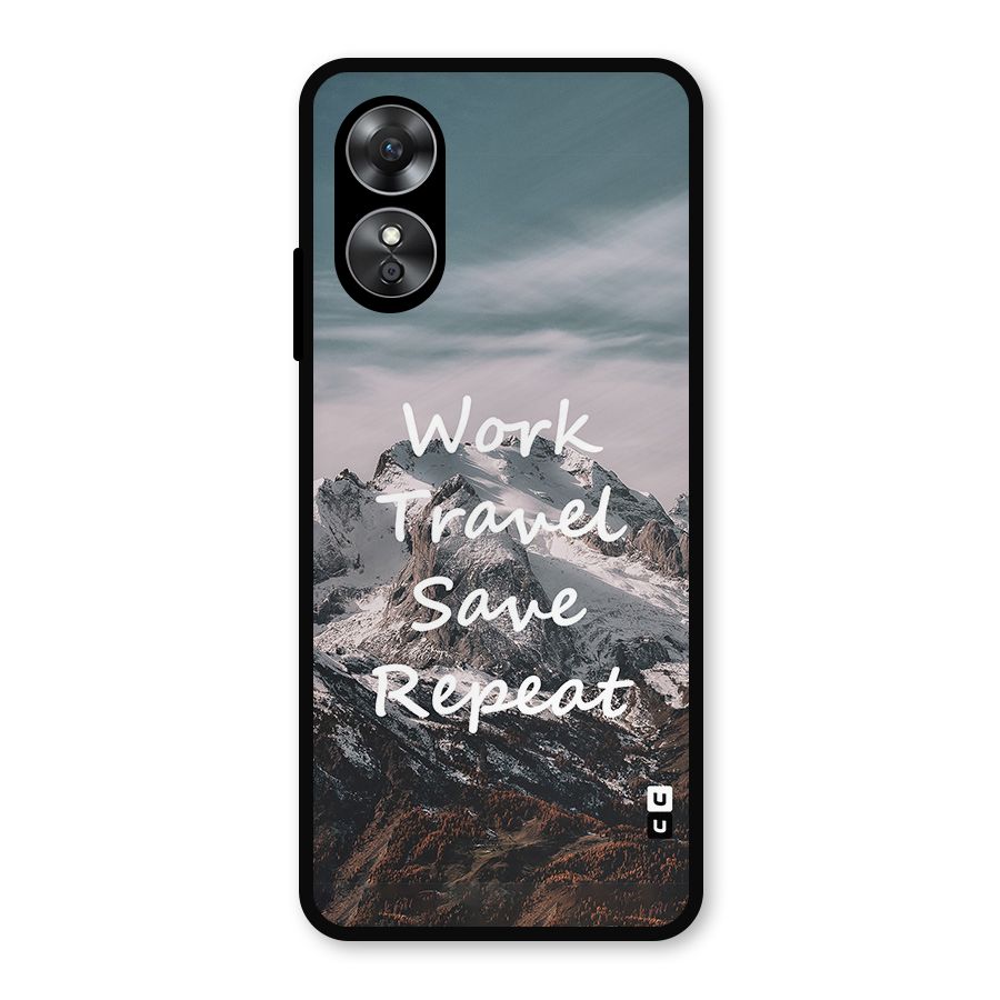 Work Travel Metal Back Case for Oppo A17