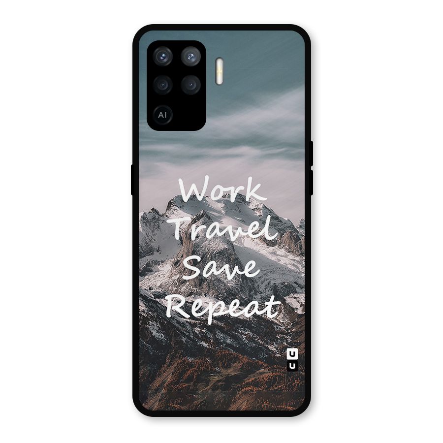 Work Travel Metal Back Case for Oppo F19 Pro