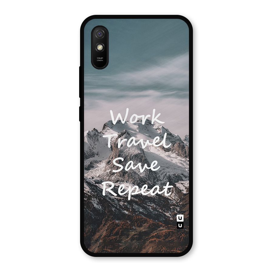 Work Travel Metal Back Case for Redmi 9i