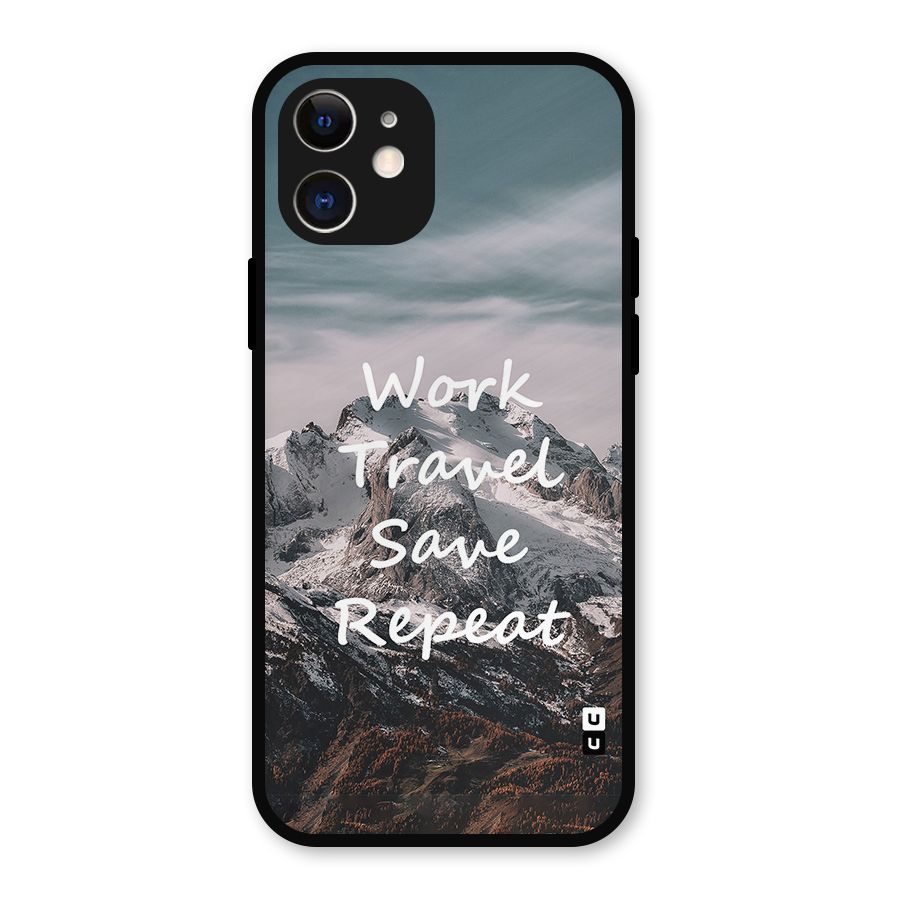 Work Travel Metal Back Case for iPhone 12