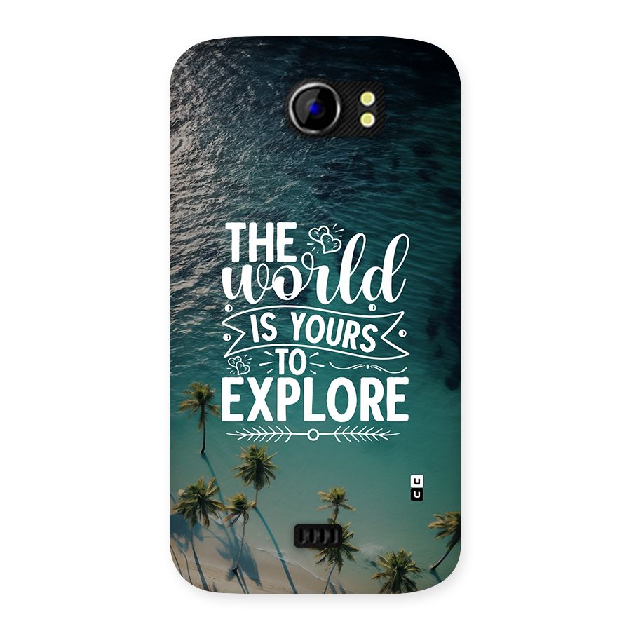 World To Explore Back Case for Canvas 2 A110