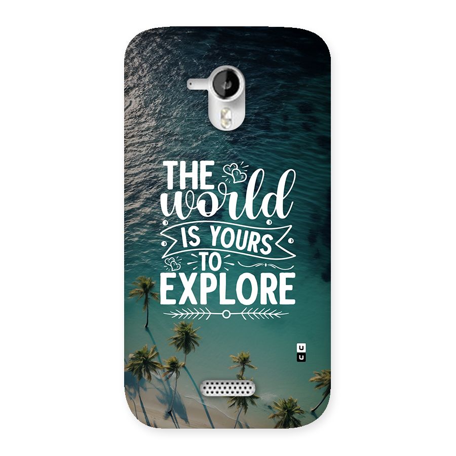 World To Explore Back Case for Canvas HD A116