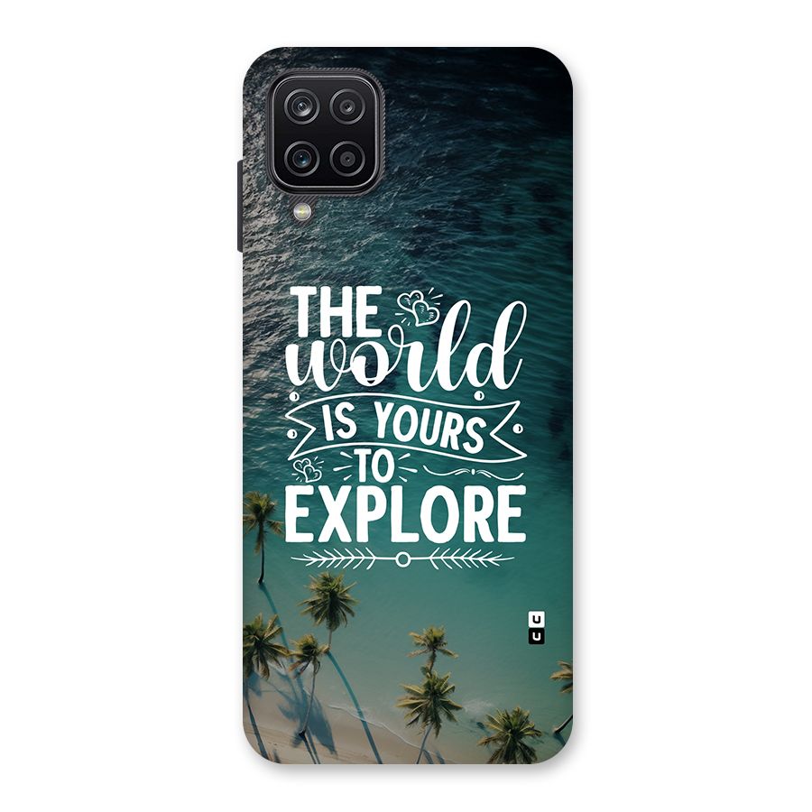World To Explore Back Case for Galaxy A12
