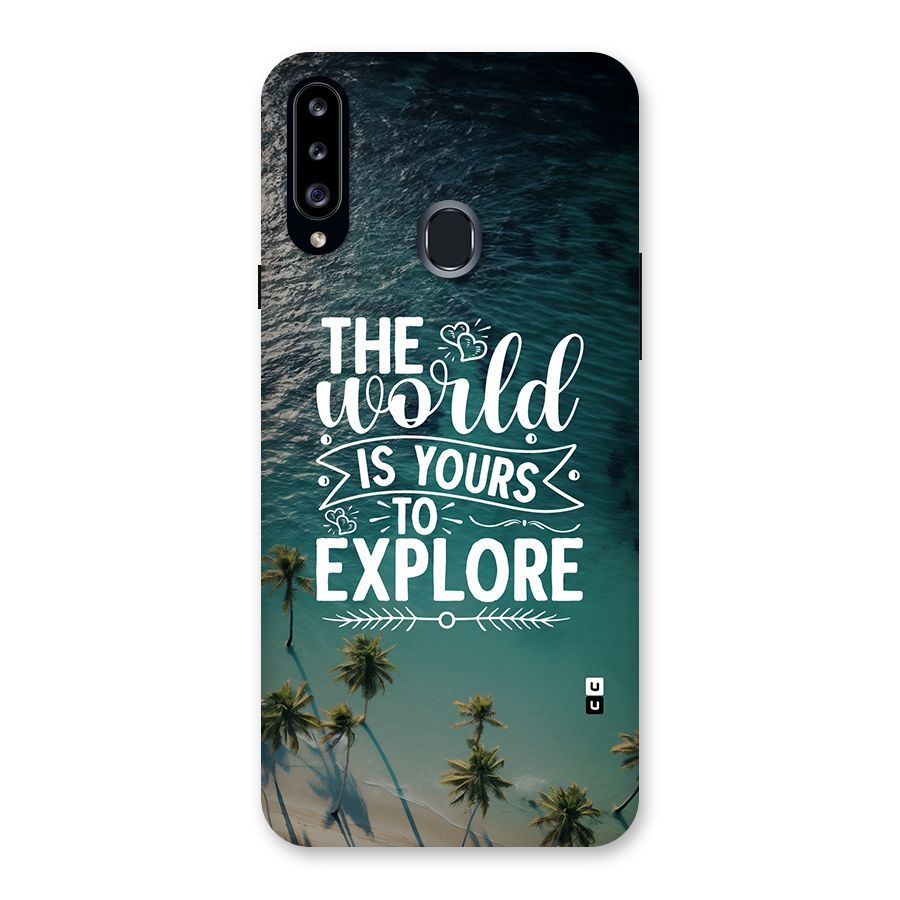 World To Explore Back Case for Galaxy A20s