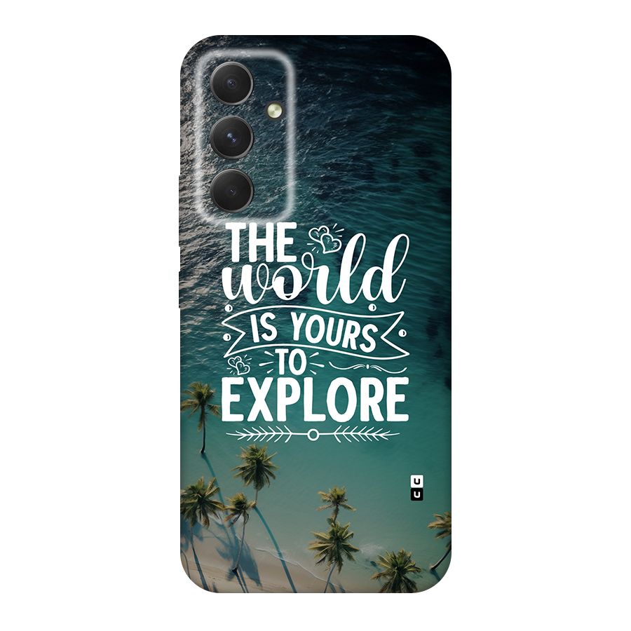 World To Explore Back Case for Galaxy A54