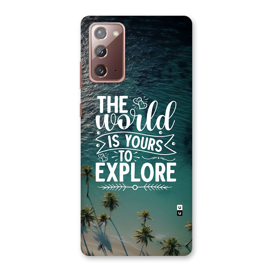 World To Explore Back Case for Galaxy Note 20