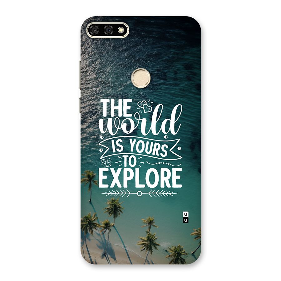 World To Explore Back Case for Honor 7A