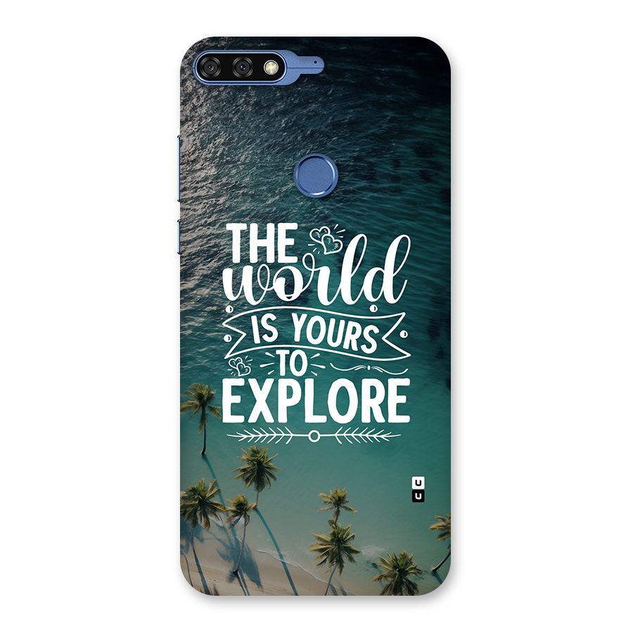 World To Explore Back Case for Honor 7C