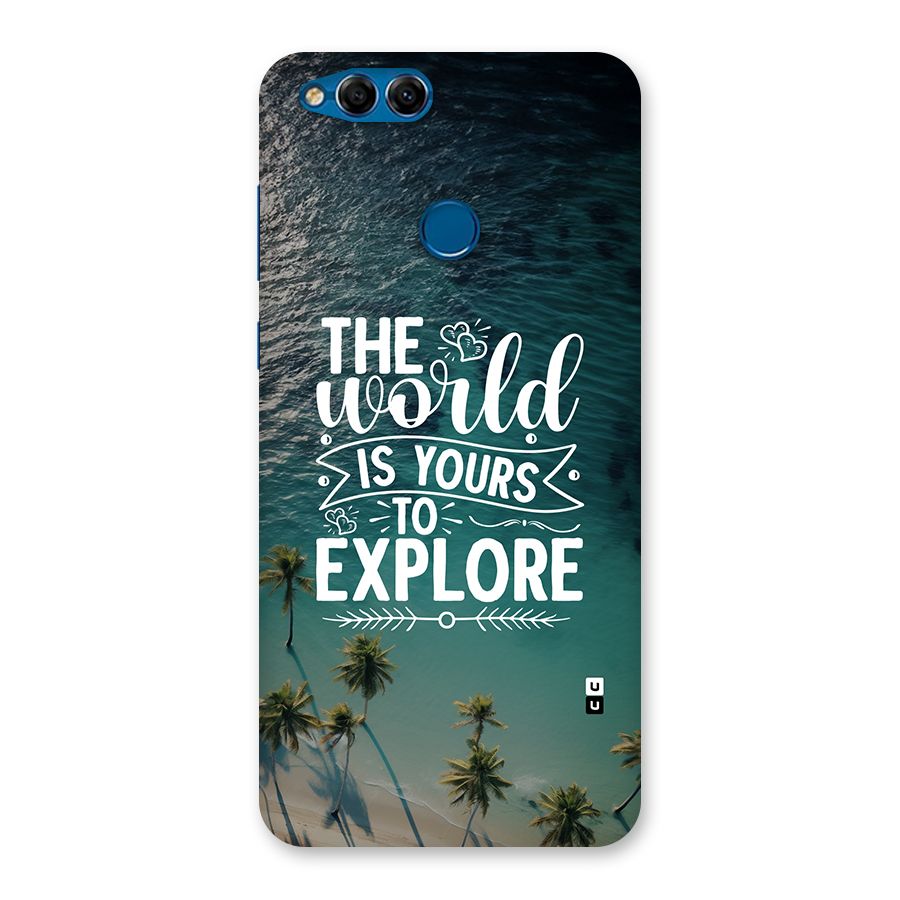 World To Explore Back Case for Honor 7X