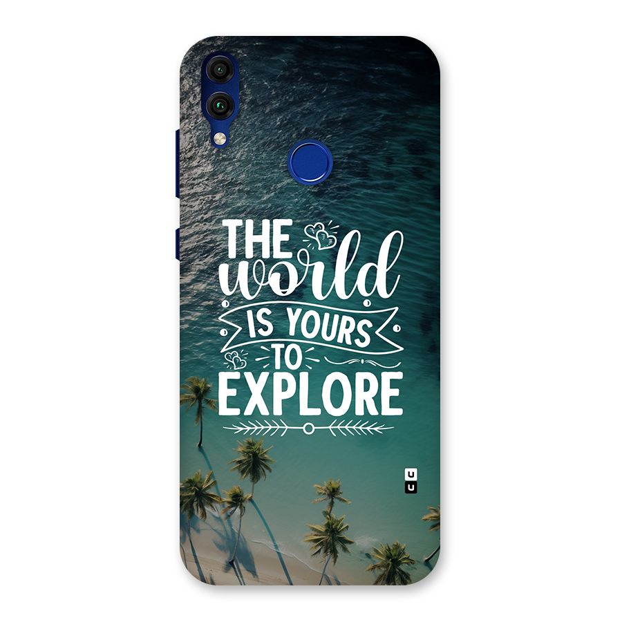 World To Explore Back Case for Honor 8C