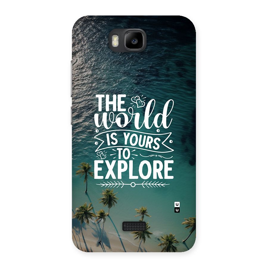 World To Explore Back Case for Honor Bee