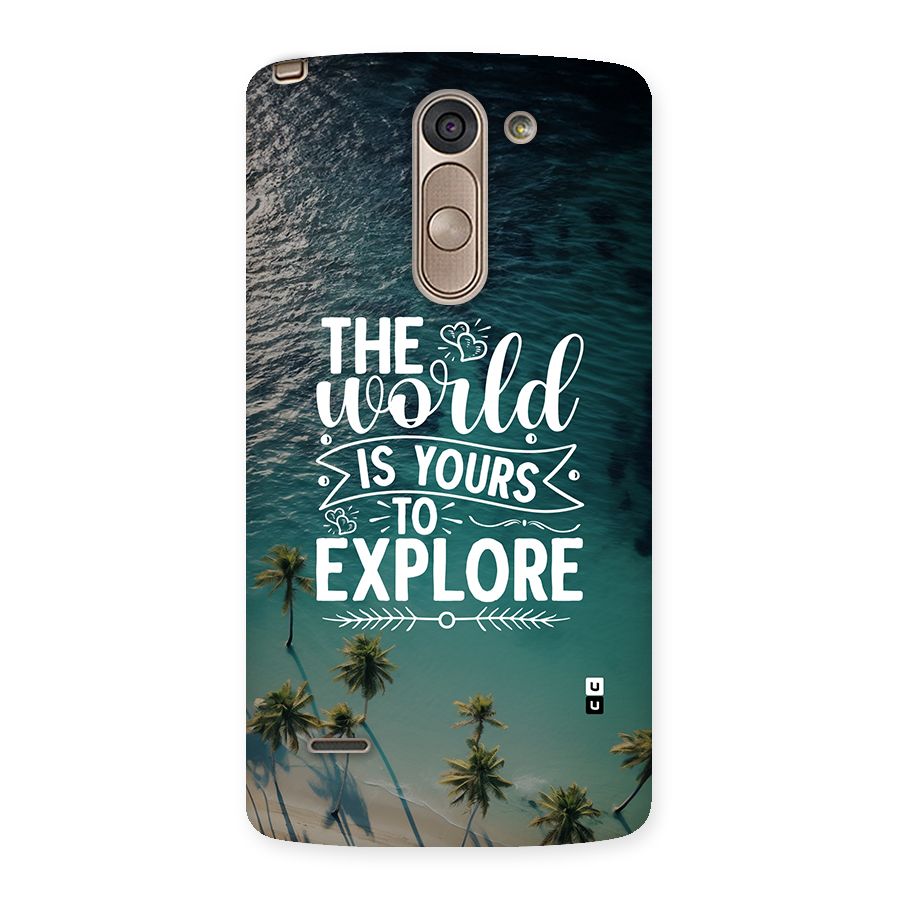 World To Explore Back Case for LG G3 Stylus