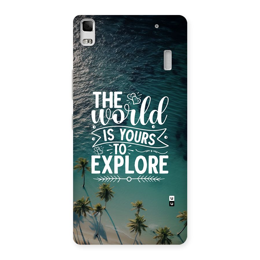 World To Explore Back Case for Lenovo A7000