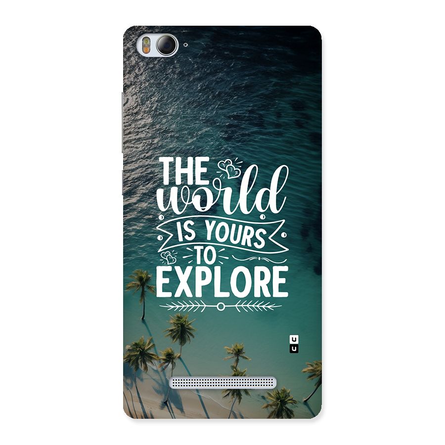 World To Explore Back Case for Mi4i